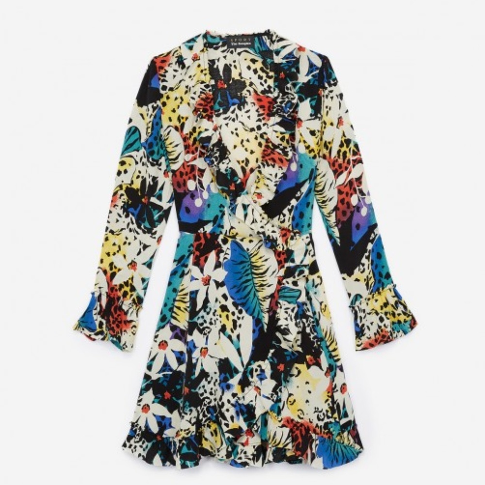The Kooples Printed Wraparound Dress